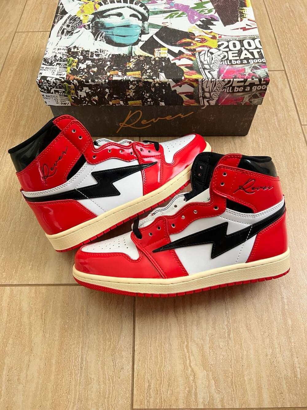 Reves Paris Air Kiy ‘85 Hi Candy Paint Houston Pop Up Exclusive Size 9